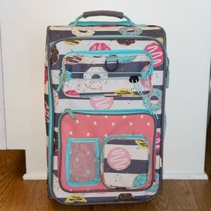 Kids Donut Patterned Rolling Suitcase